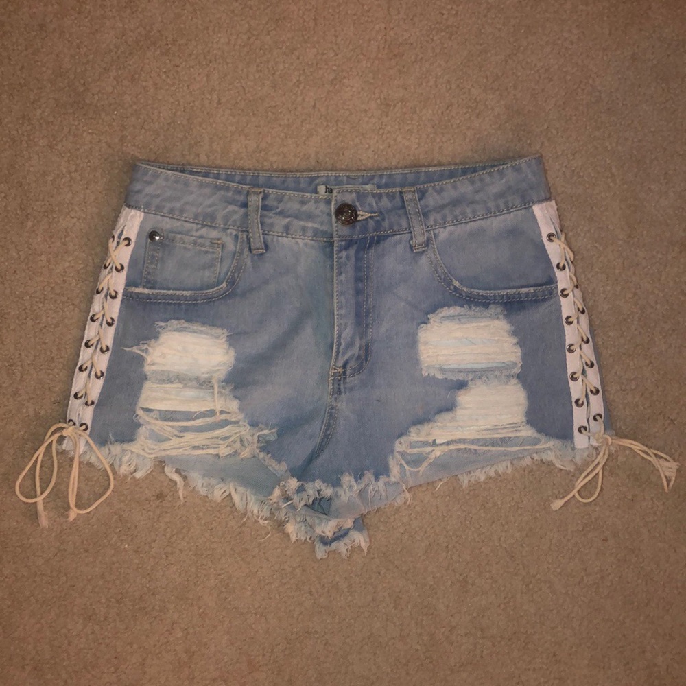 Booty short jean shorts